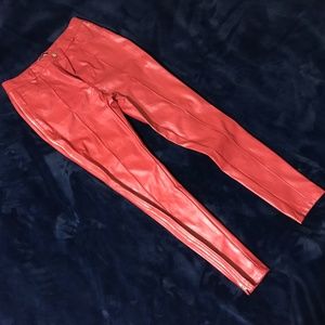 Fashion Nova, slim fit faux leather pants. Junior size L